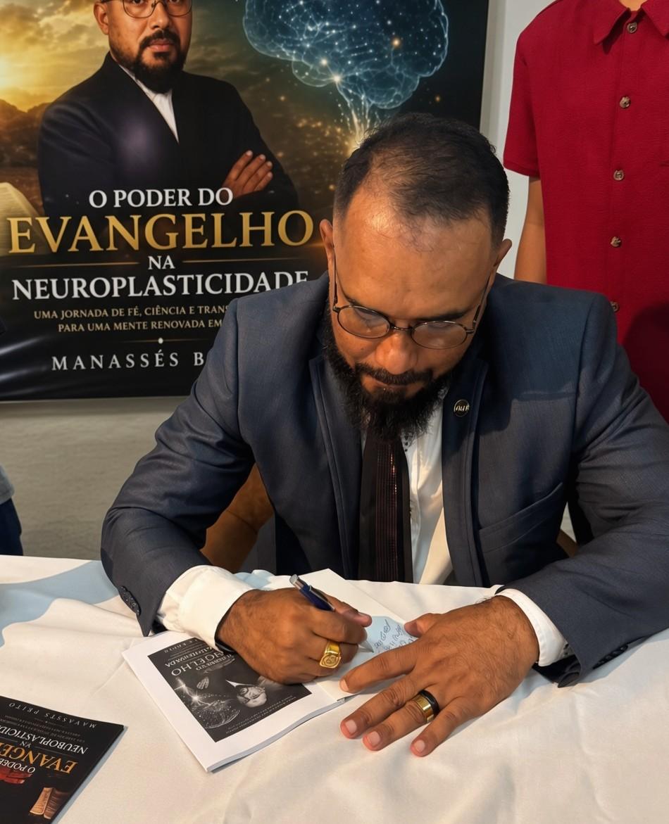 Autor assinando o livro
